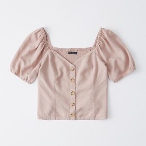 NWOT Abercrombie Puff Sleeve Top